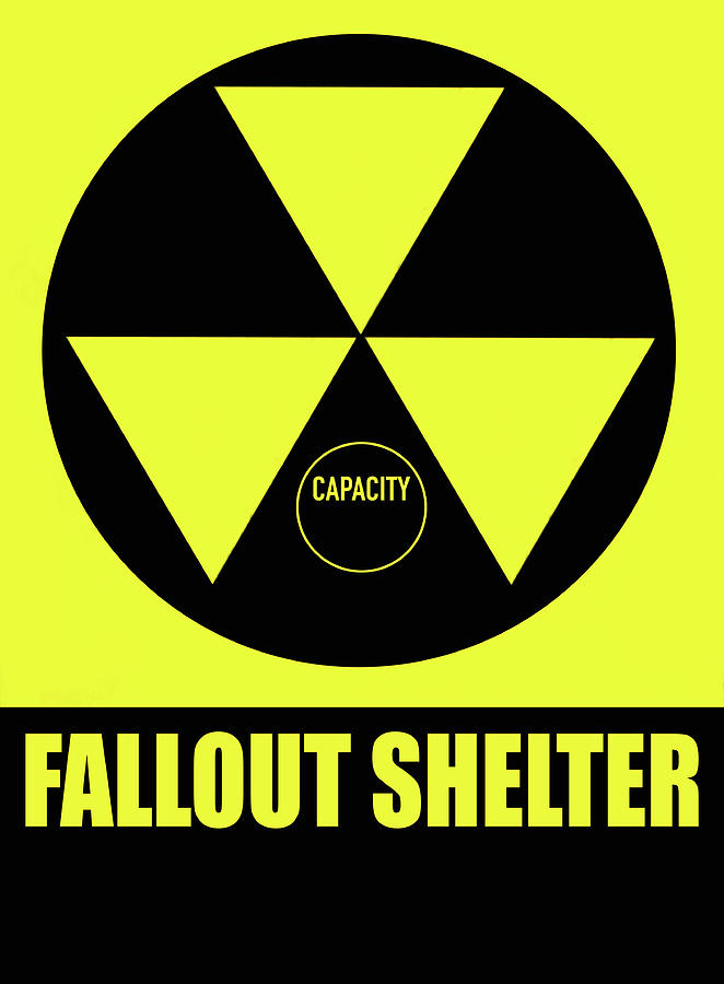 Fallout Shelter Sign Painting by Unknown