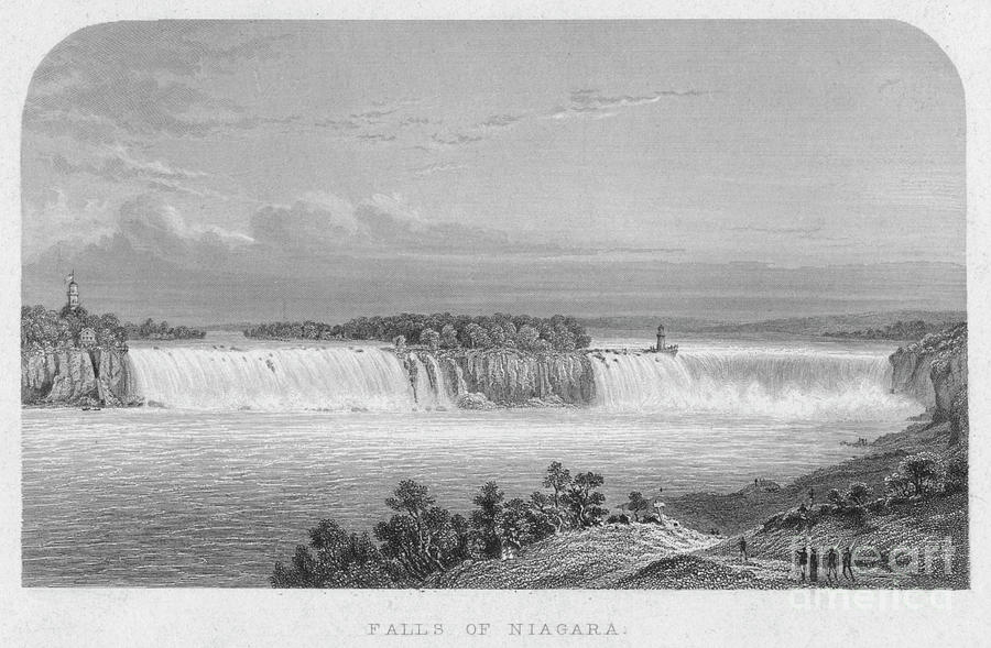 Falls Of Niagara Drawing by Print Collector