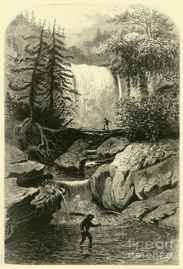 Falls Of The Blackwater Drawing by Print Collector