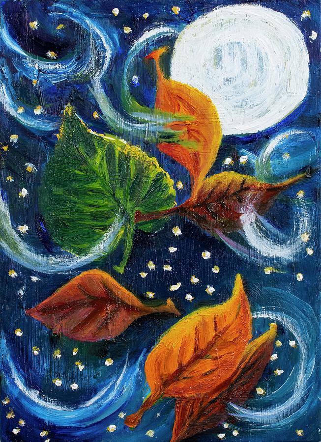 Falls Starry Night #1 Painting by Marianne Gonzales