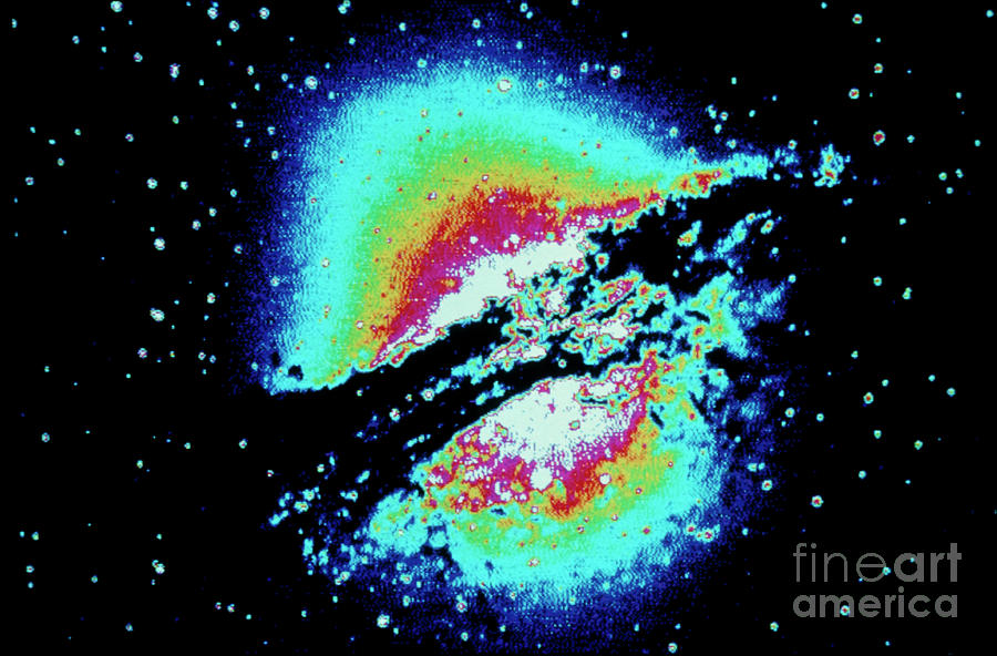 False-col Optical Image Centaurus A Radio Galaxy Photograph by Fred Espenak/science Photo Library