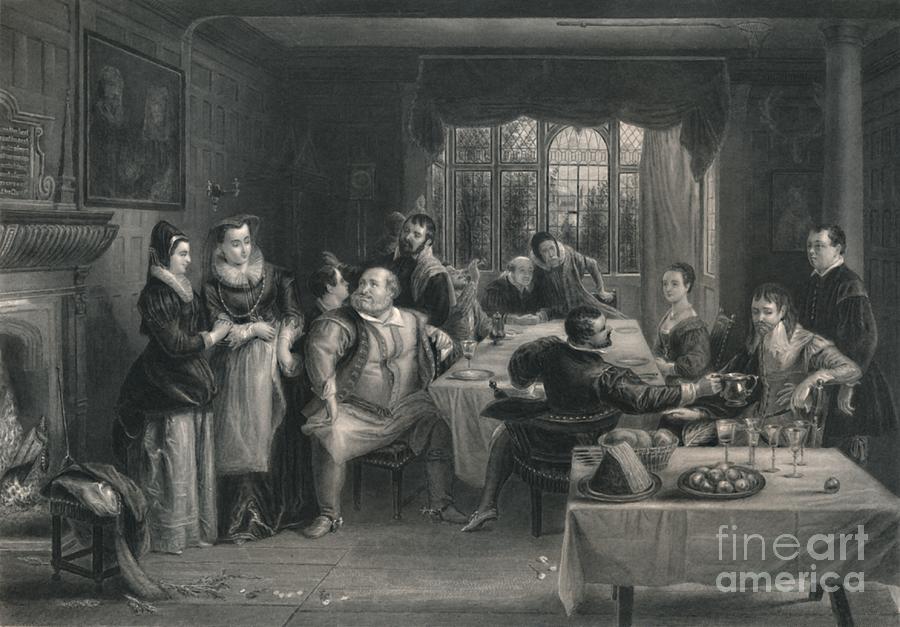 Falstaff And His Friends The Merry Drawing by Print Collector