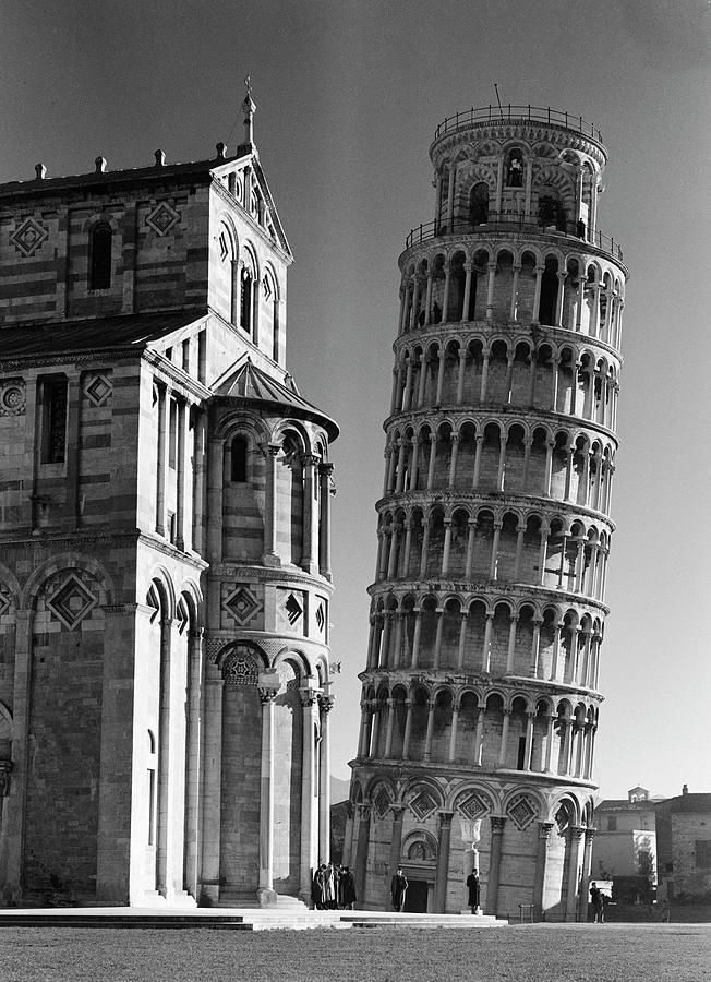 Famed Leaning Tower Of Pisa Standing by Margaret Bourke-white