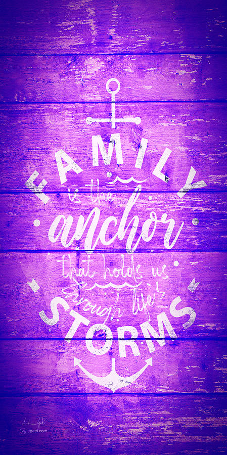 Family Anchor 5 purple Digital Art by Andrea Gatti