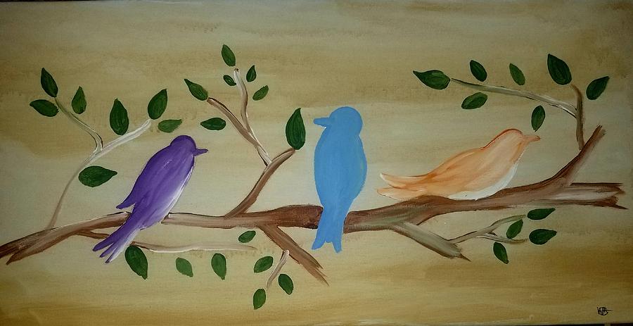 Bird Painting - Family birds 2 by Keyon McGruder
