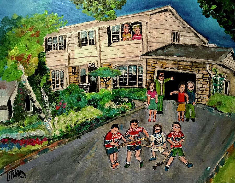 Family Celebration on Manuel D D O . 3 Painting by Michael Litvack