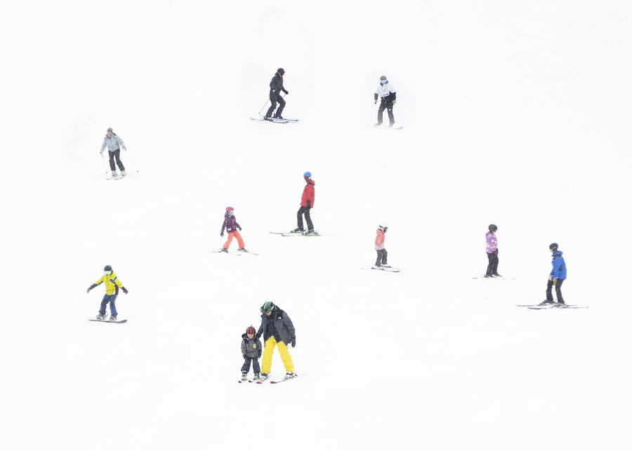 Winter Photograph - Family Day Fun On Snow by Emma Zhao