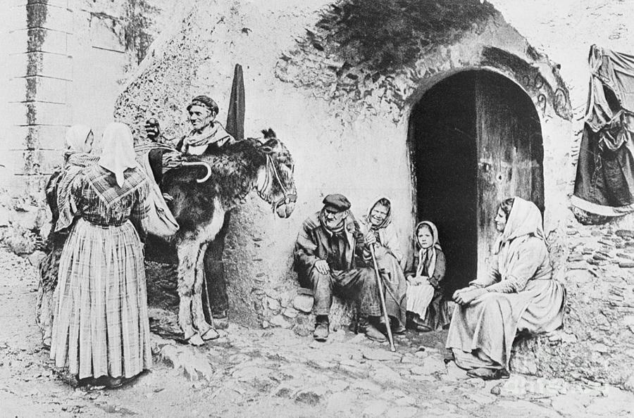 Family In Front Of Their Modest Village Photograph by Bettmann