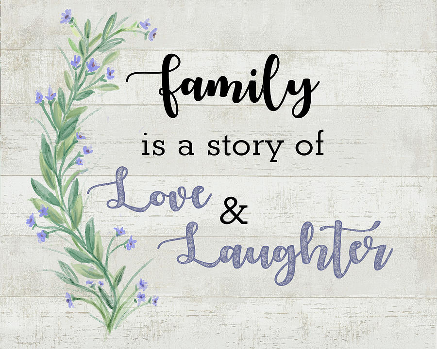 Typography Mixed Media - Family Love 1 by Art Licensing Studio