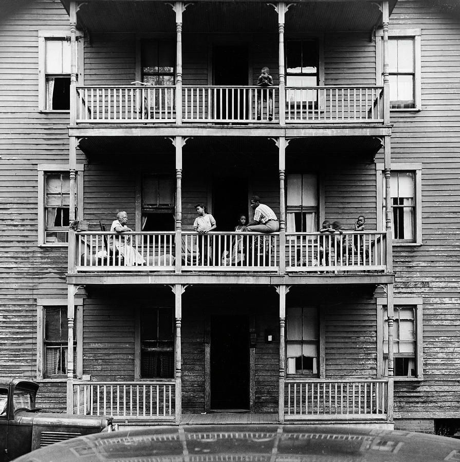 Family On Balcony Of Apartment Building Photograph by Gordon Parks Family On Balcony Of Apartment Building Photograph by Gordon Parks