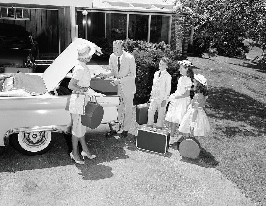 Family Packing Suitcases In Trunk Of Photograph by H. Armstrong Roberts