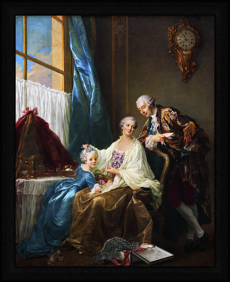 Family Portrait by Francois-Hubert Drouais Painting by Xzendor7
