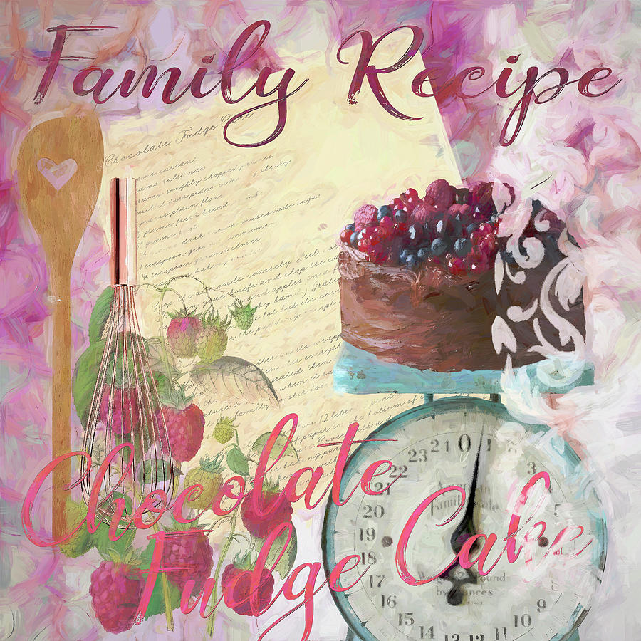 Strawberry Photograph - Family Recipe Chocolate Fudge Cake by Cora Niele