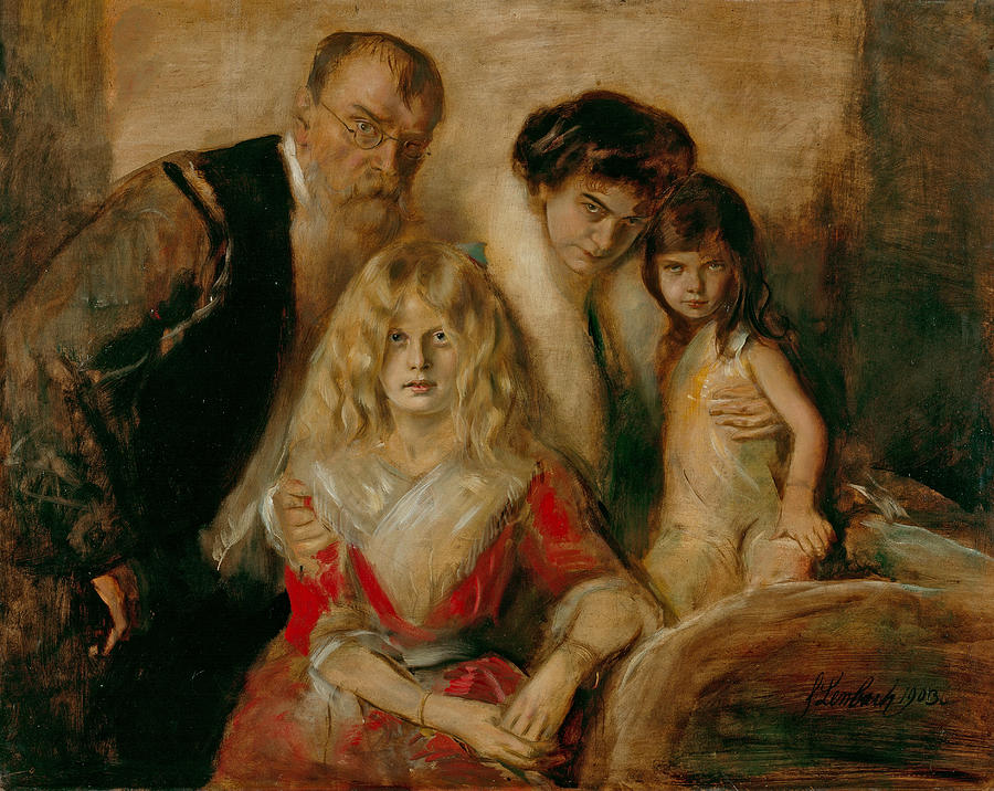 Family von Lenbach Painting by Franz von Lenbach