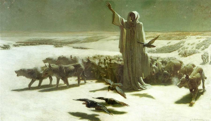 Portrait Painting - Famine John Charles Dollman 1904 by Celestial Images