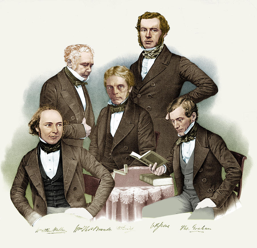 Famous English Chemists, 1850 Photograph by Science Source