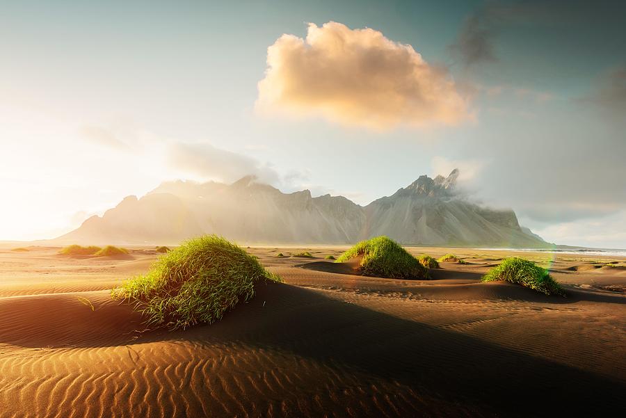 Sunset Photograph - Famous Grass Hills On Black Desert by Ivan Kmit