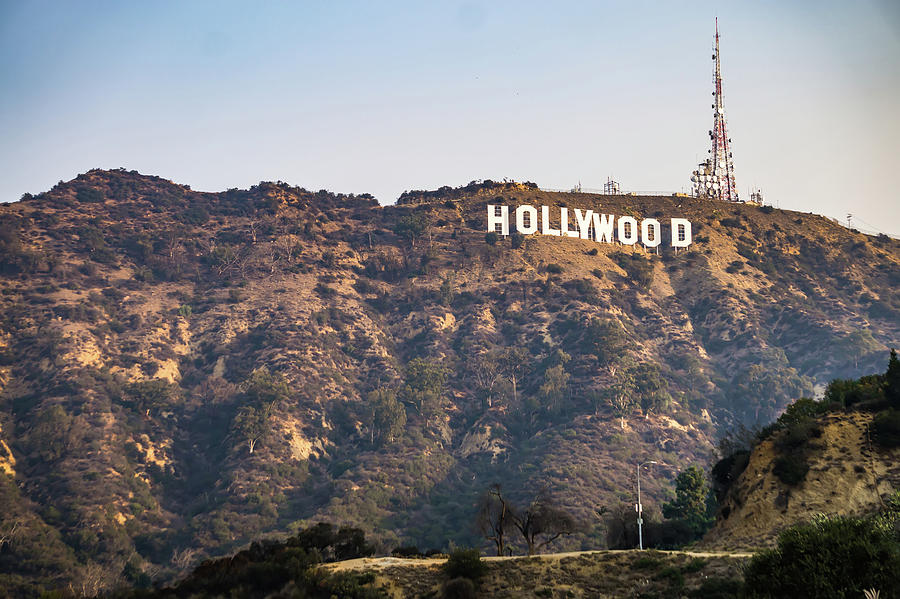 Famous Hollywood Sign On A Hill In A Distance Photograph by Alex ...