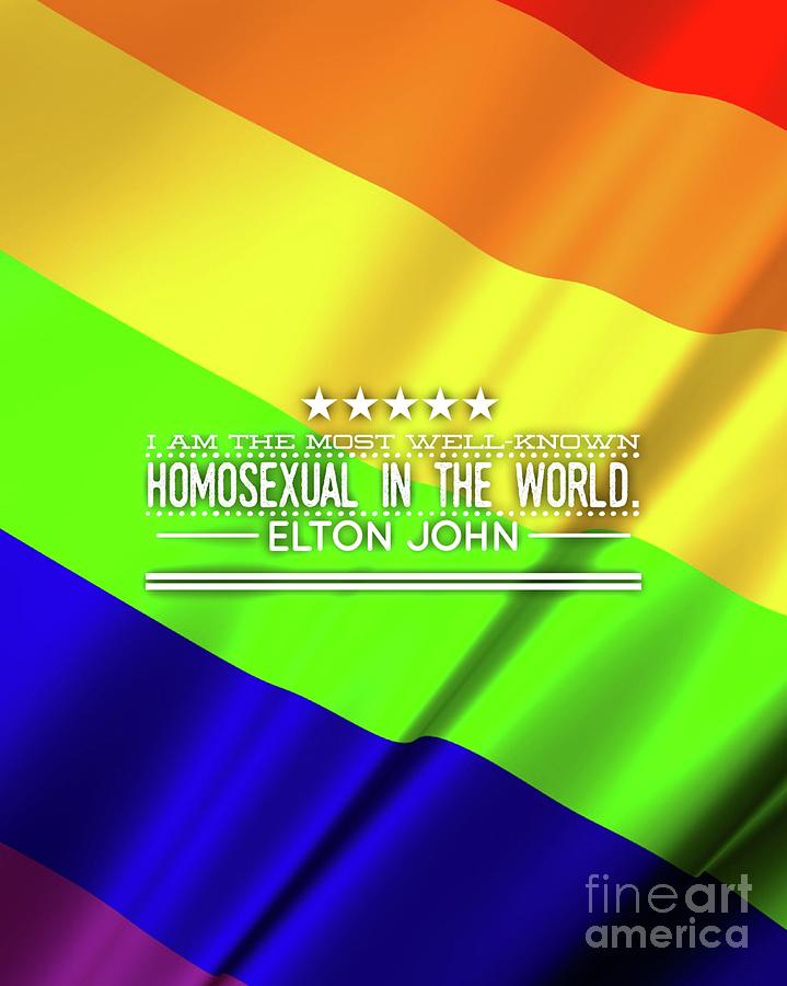 Elton Digital Art - Famous Homosexual by Esoterica Art Agency
