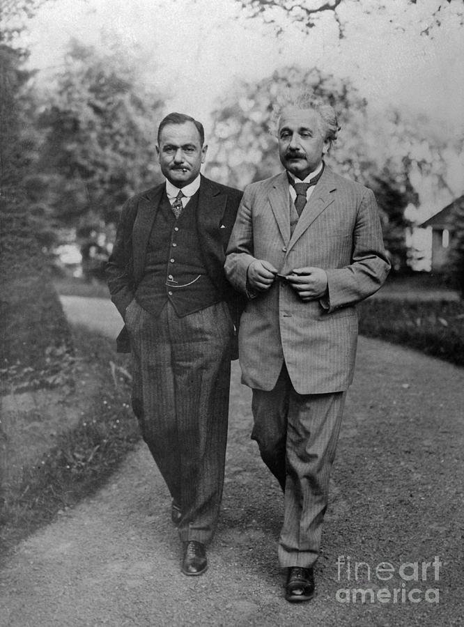 Albert Einstein Photograph - Famous Professor Caught By The Camera by Bettmann