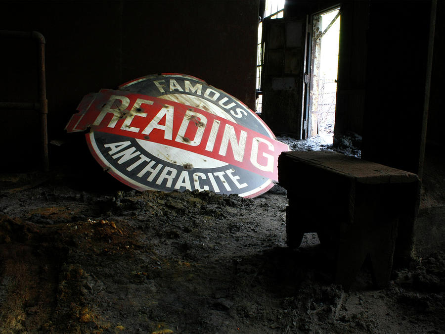 Sign Photograph - Famous Reading Anthracite by Lori Deiter
