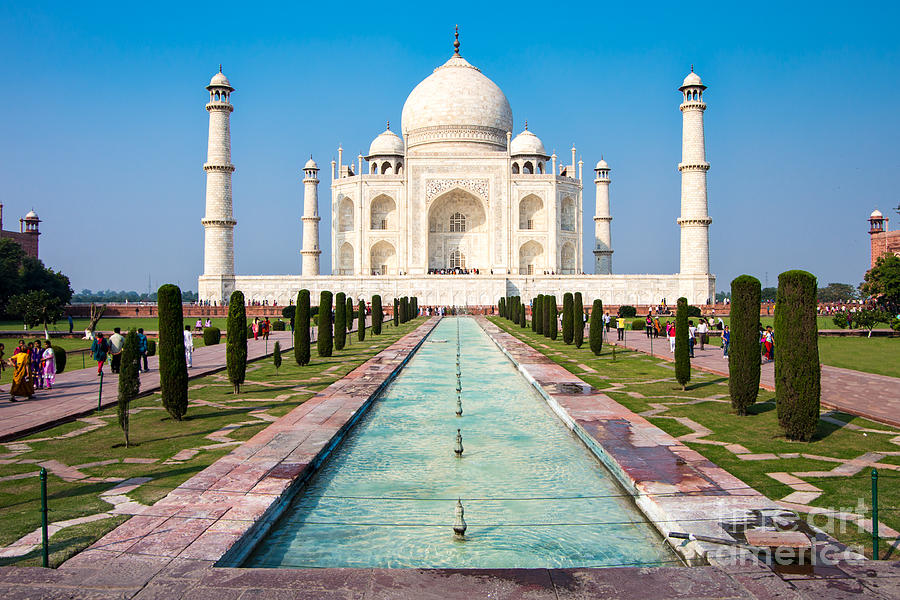 Uttar Pradesh Photograph - Famous Taj Mahal Mausoleum In In Bright by Mikhail Varentsov Uttar Pradesh Photograph - Famous Taj Mahal Mausoleum In In Bright by Mikhail Varentsov