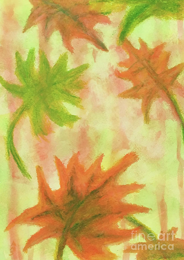 Fanciful Fall Leaves Painting by Annette M Stevenson