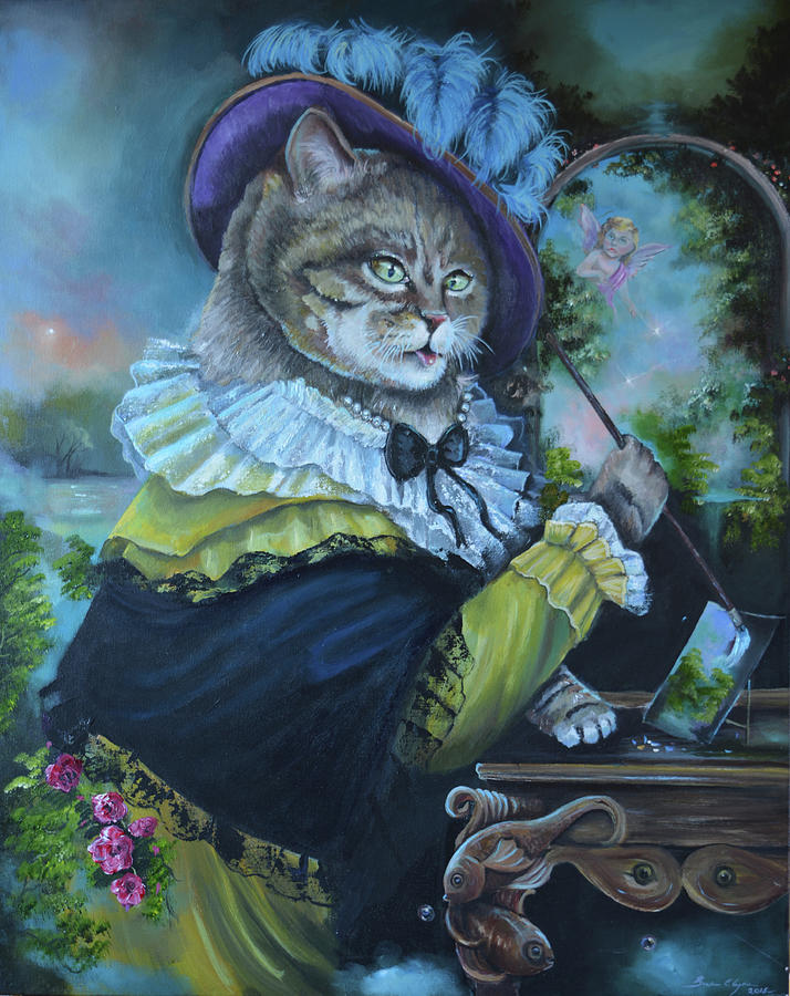 Animal Painting - Fancy A Cat Painting by Sue Clyne