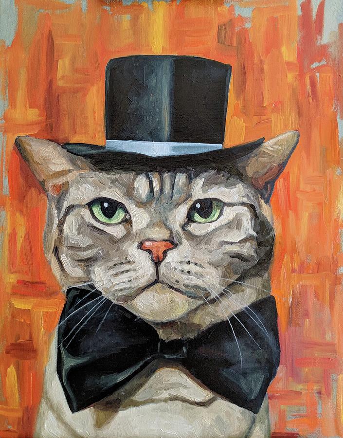 Fancy Cat Painting by Tara Turnbull | Fine Art America