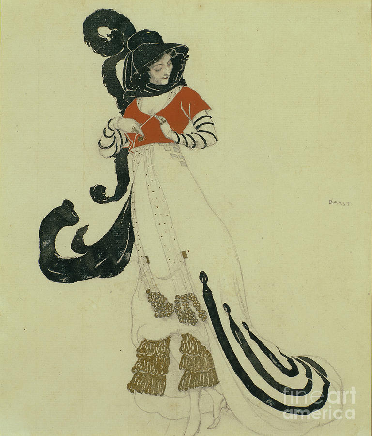 Fancy Dress Costume Design, C. 1914 Drawing by Heritage Images