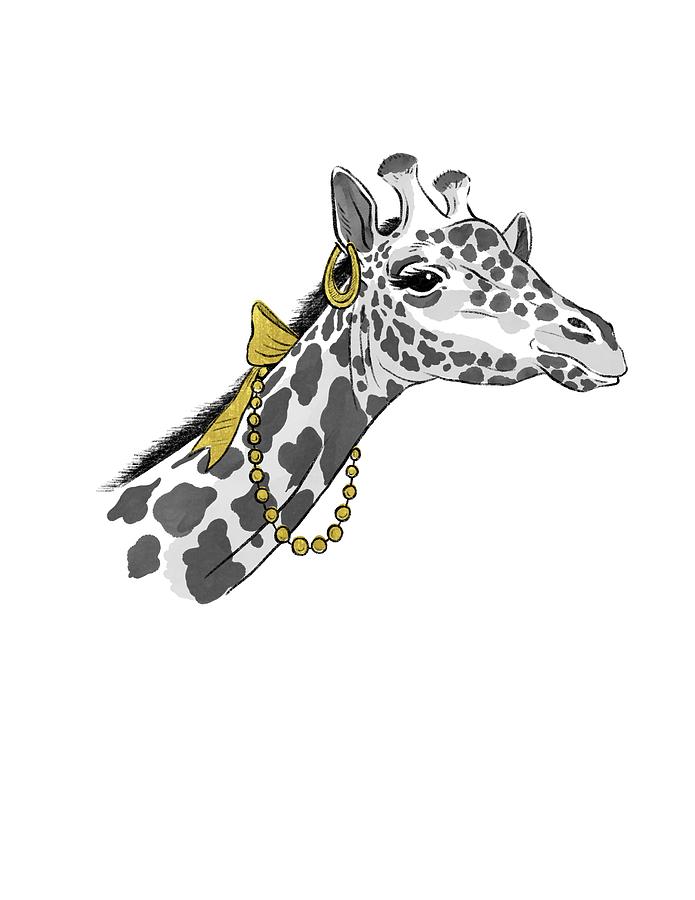 Fancy Giraffe Drawing by Unknown