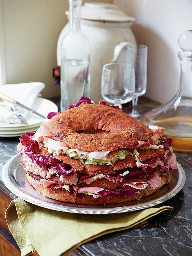 Fancy Ham Sandwiches Photograph by Aubergine Studio