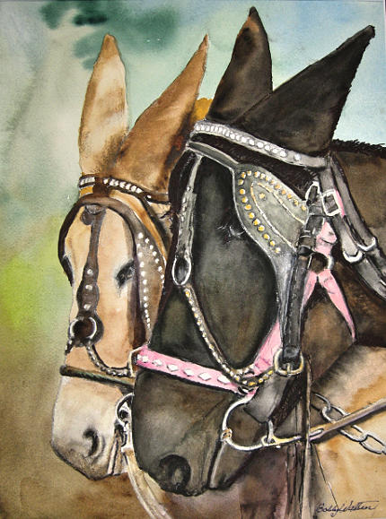Fancy harness Painting by Bobby Walters