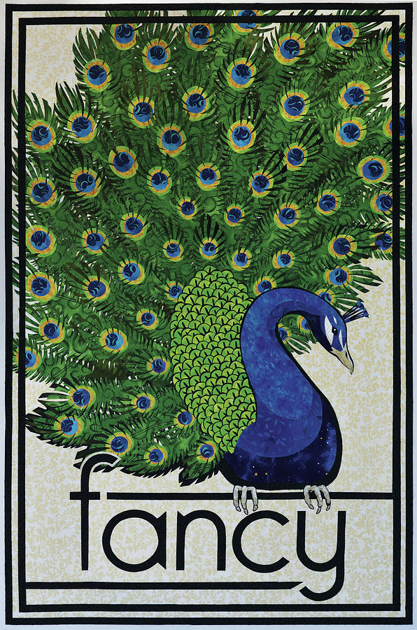 Bird Painting - Fancy Peacock by Kestrel Michaud