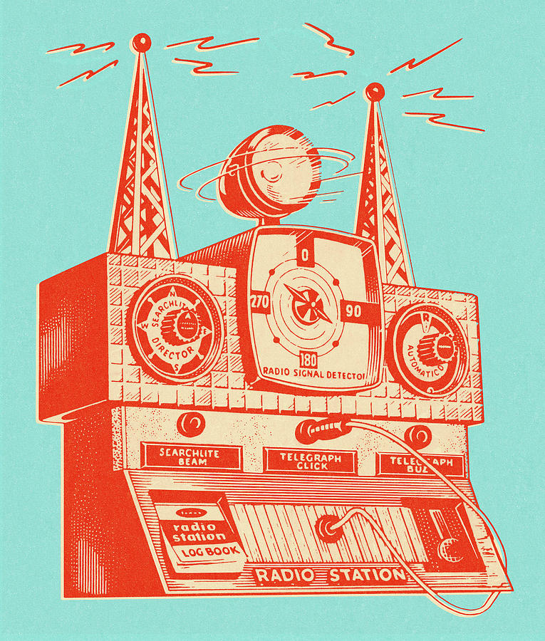 Device Drawing - Fancy Radio by CSA Images
