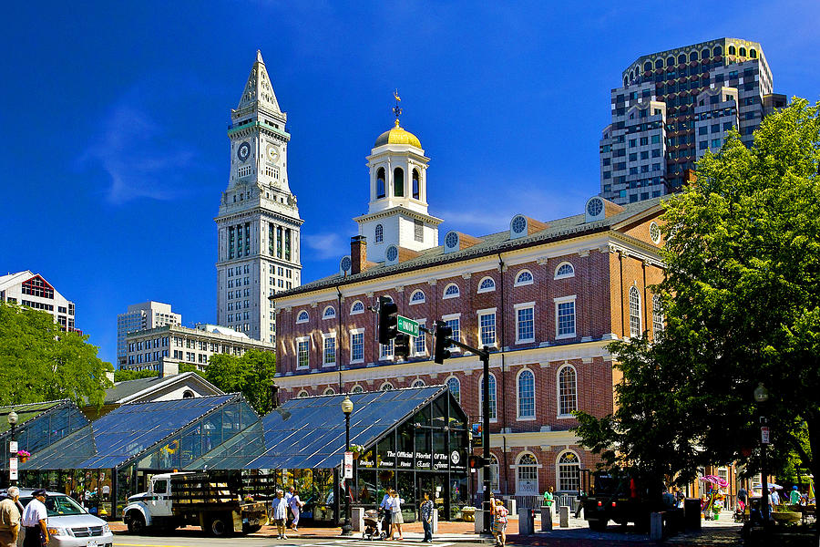 Faneuil Hall Marketplace, Boston, Ma Digital Art By Claudia Uripos 