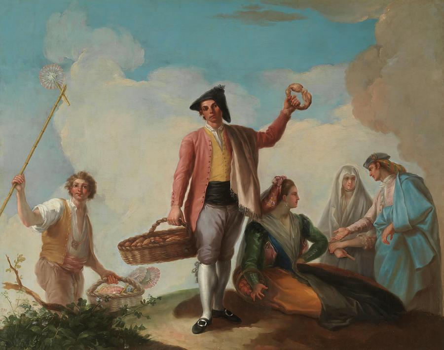 Fans and Ring Loaves. 1778. Oil on canvas. Painting by Ramon Bayeu y Subias -1746-1793-