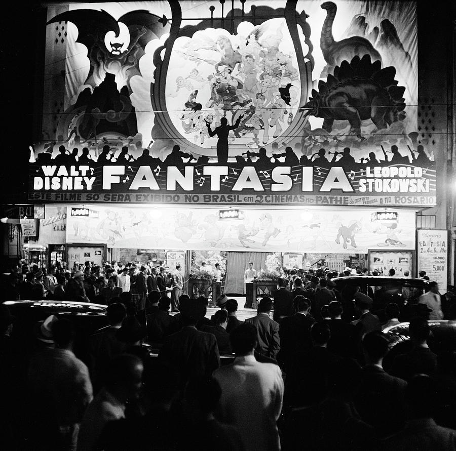 Black And White Photograph - Fantasia On The Big Screen In Brazil by Hart Preston