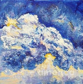 Fantastic abstract clouds Painting by Olga Malamud-Pavlovich