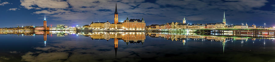 Stockholm Photograph - Fantastic Stockholm City Hall and Gamla Stan reflection with clouds by Dejan Kostic Stockholm Photograph - Fantastic Stockholm City Hall and Gamla Stan reflection with clouds by Dejan Kostic