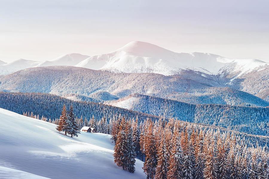 Winter Photograph - Fantastic Winter Landscape With Snowy by Ivan Kmit