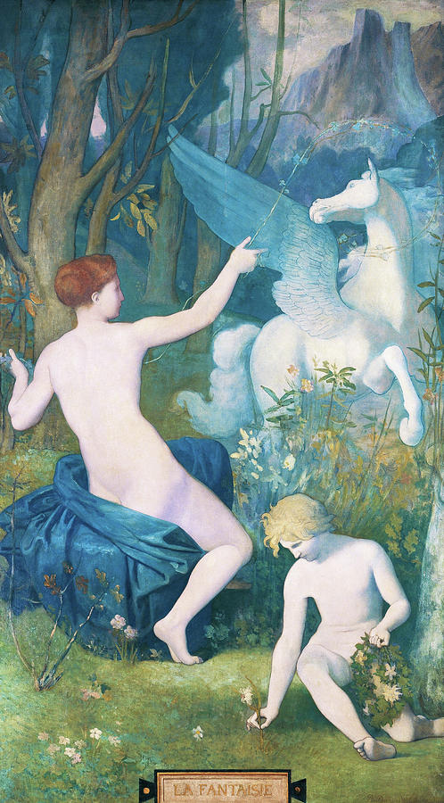 Fantasy - Digital Remastered Edition Painting by Pierre Puvis de Chavannes