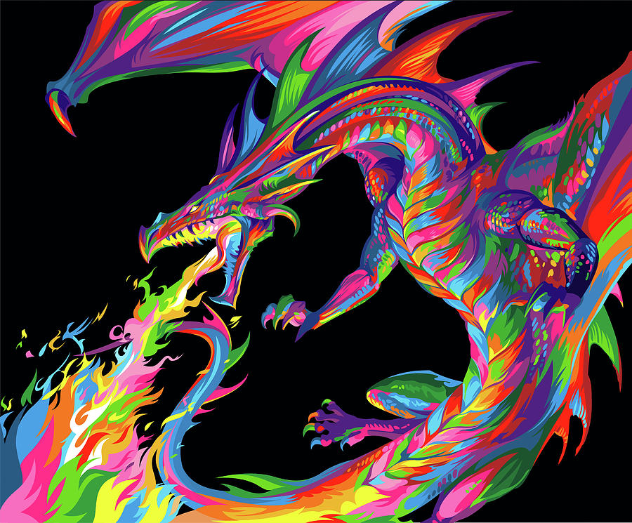 Dragon Digital Art - Fantasy Dragon by Bob Weer