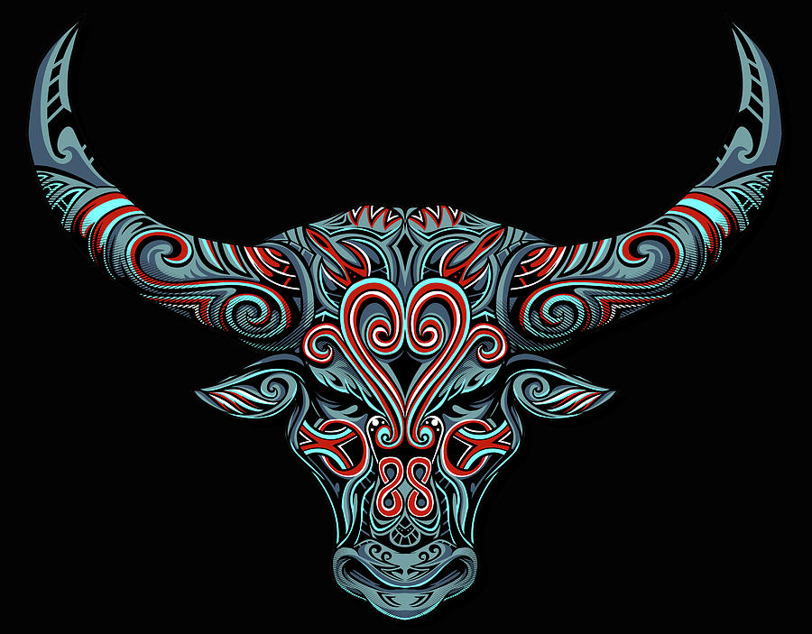 Fantasy Drawing Horns Cow Bull Dream Catcher Mandala Yoga by Tony Rubino Fantasy Drawing Horns Cow Bull Dream Catcher Mandala Yoga by Tony Rubino