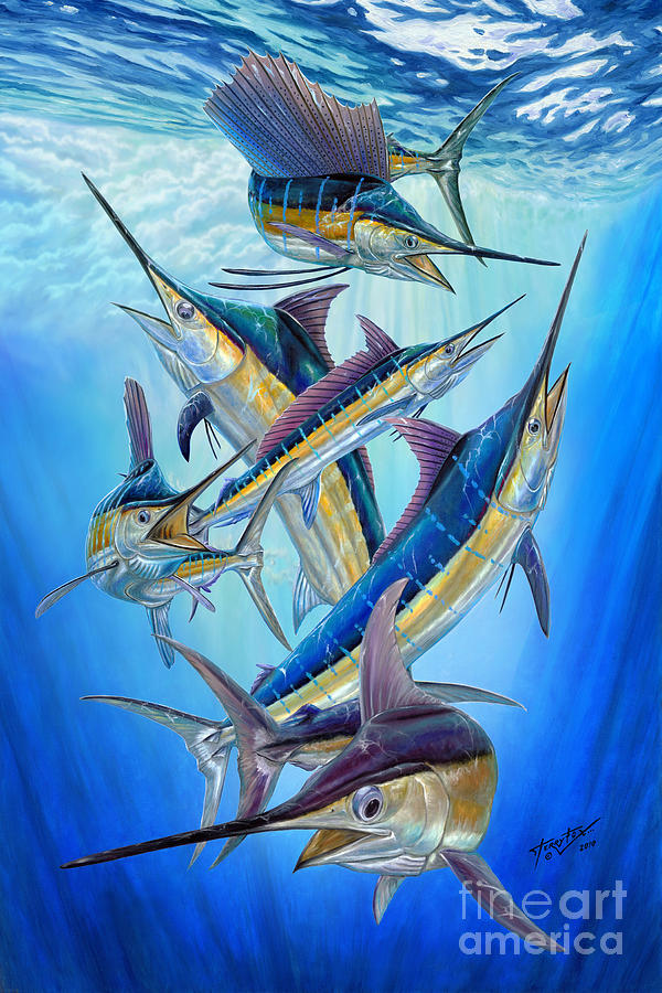 Swordfish Painting - Fantasy Slam by Terry Fox