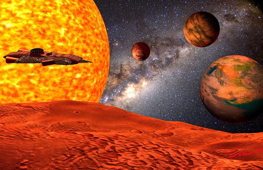 Scifi Digital Art - Far Far Away by Bob Shimer Scifi Digital Art - Far Far Away by Bob Shimer