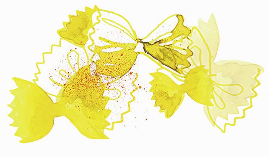 Farfalle Pasta illustration Photograph by Lulu Jalag