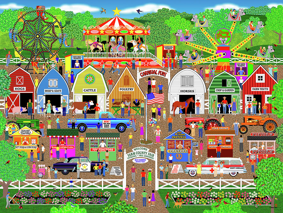 Holiday Digital Art - Farm County Fair by Mark Frost