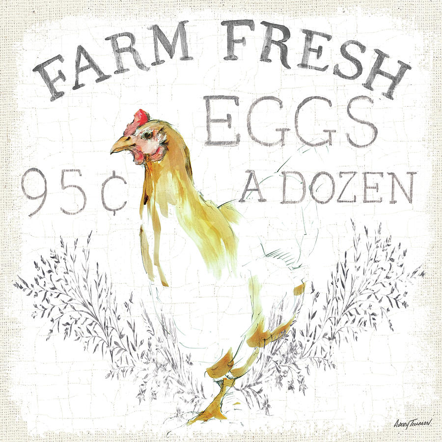 Animal Mixed Media - Farm Fresh Burlap by Avery Tillmon