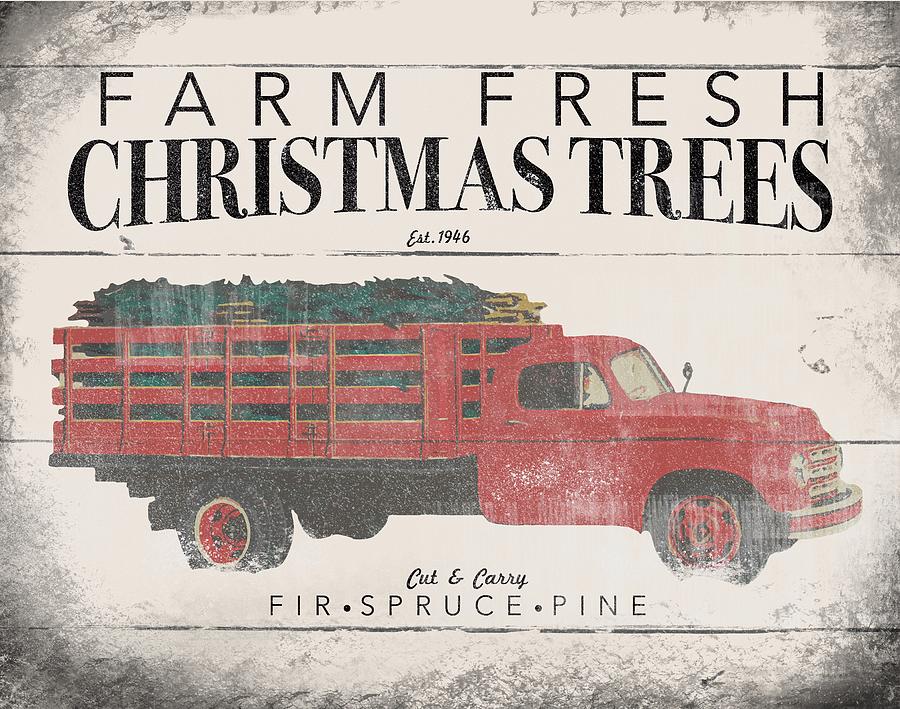 Farm Fresh Christmas Trees Drawing by Unknown
